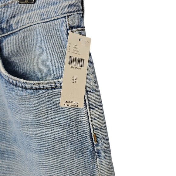 AGOLDE Dame Shorts, High Rise, Baggy Cuff, Denim, Cotton, Button Fly, Tension,27 - Picture 4 of 12